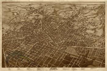 Atlanta Map 3 Sepia